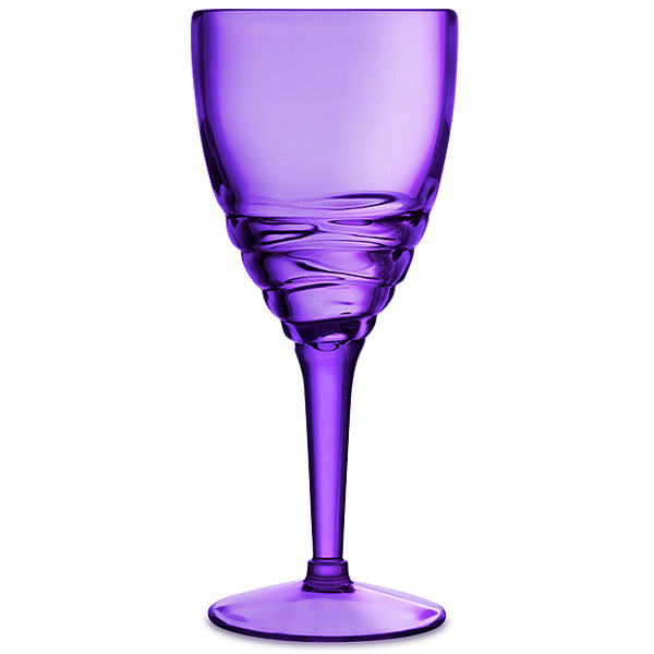 Swirl Acrylic Wine Glass Purple